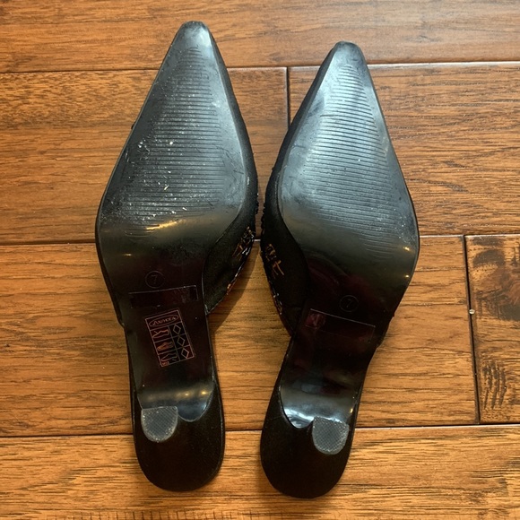 VINTAGE Embroidered Mule shoe - Picture 4 of 8